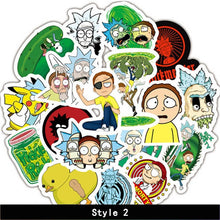 Load image into Gallery viewer, 50pcs/set Rick and Morty Sticker Cosplay prop Accessories PVC Waterproof Cartoon Anime Stickers